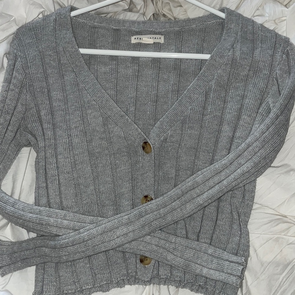 Size Small Aéropostale button-up sweater - grey